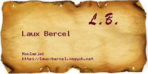 Laux Bercel névjegykártya